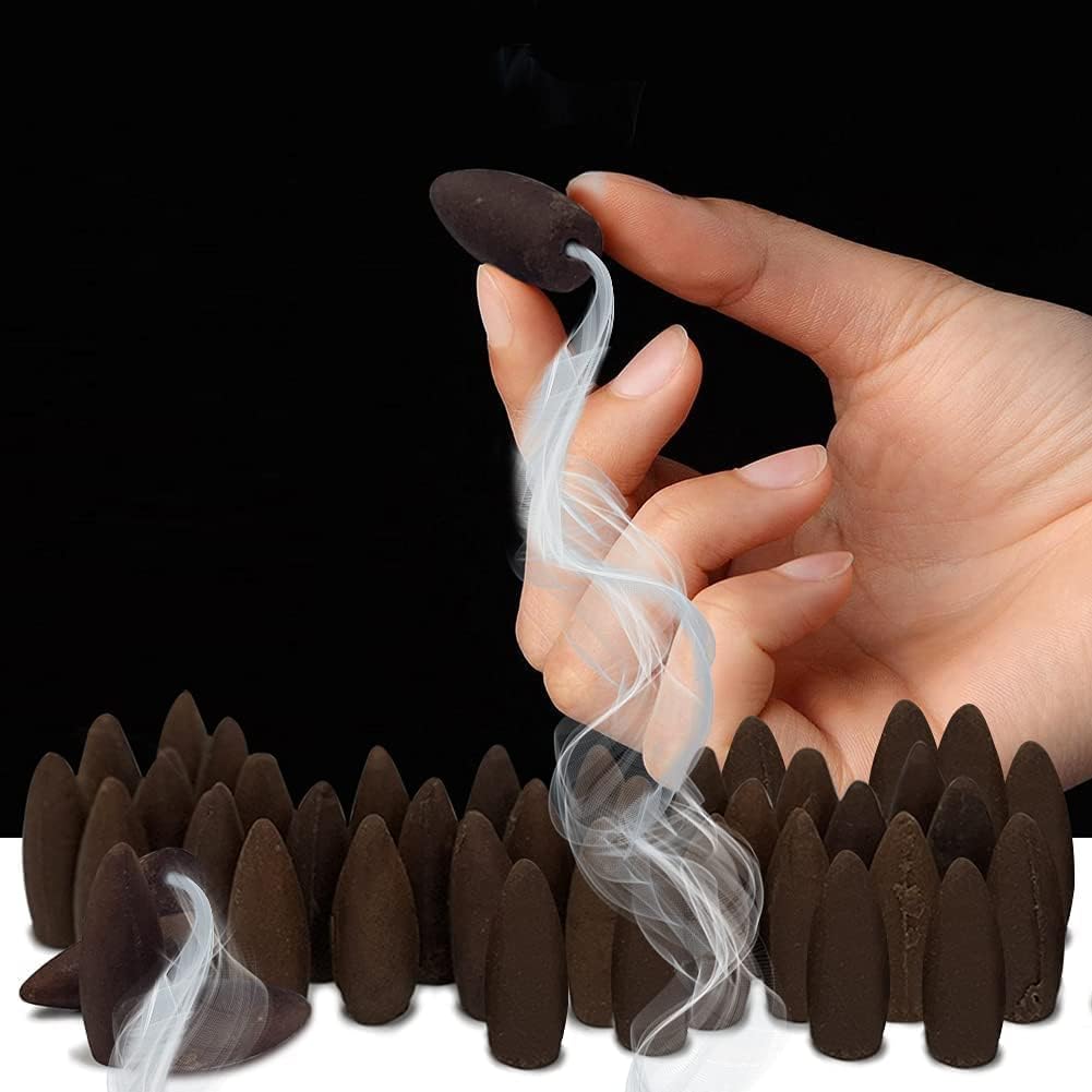 Cinnamon Backflow Incense Cones for Waterfall Aromatic Smoke Fountain Haze Falls