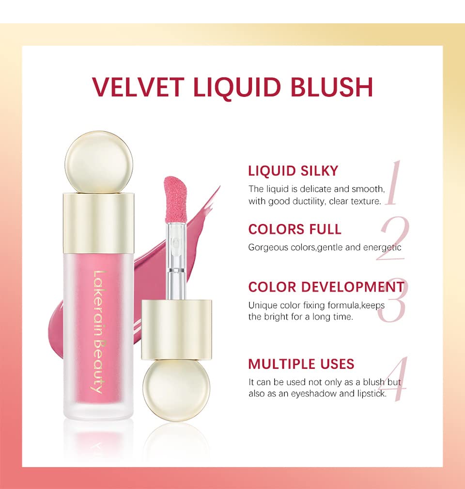 5 PCS Liquid Blush Soft Cream Face Blusher Stick Cream Blush For Cheeks Natural Long-Lasting Matte Finish Looking Waterproof Moisturizing Lightweight Blendable Feel