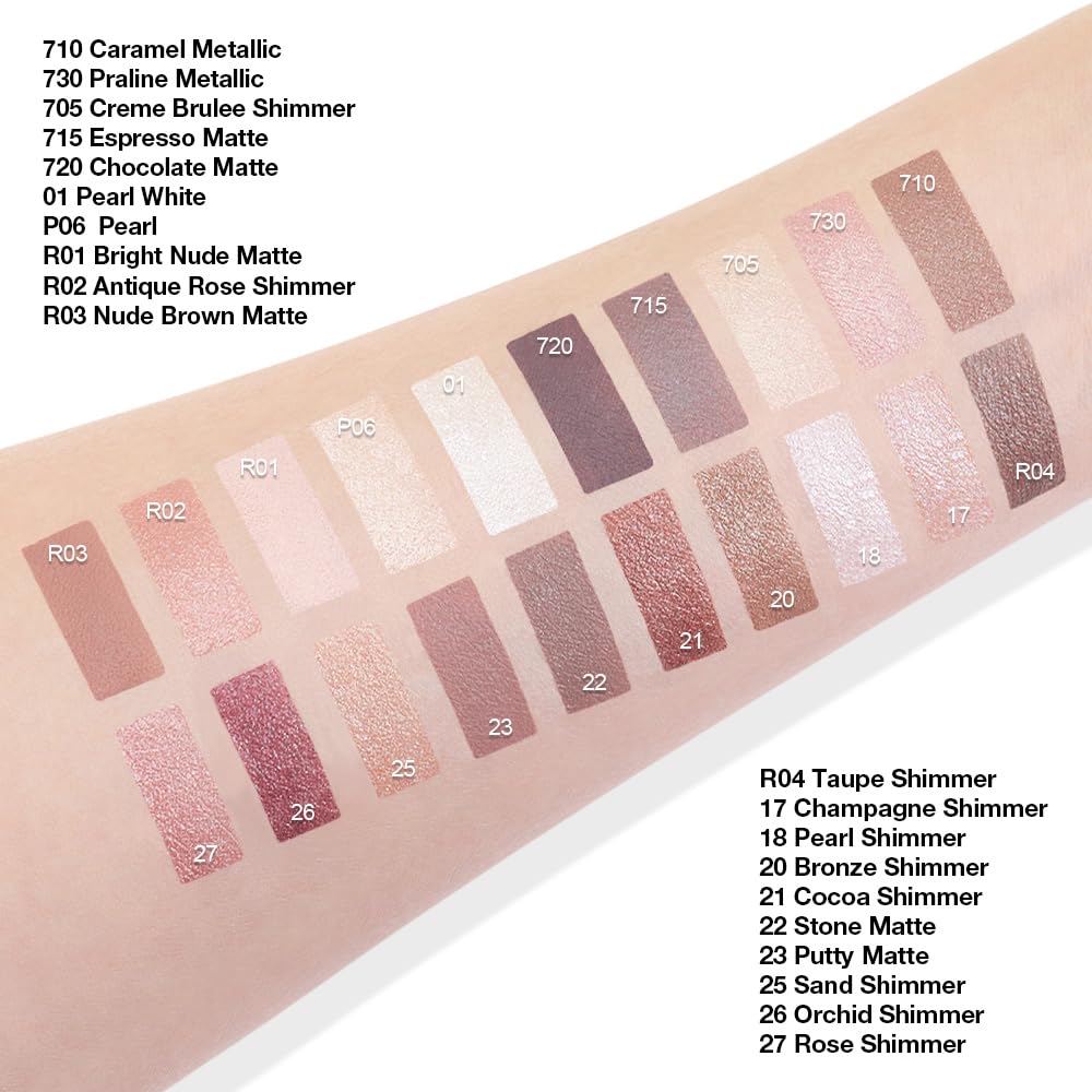 Kaely Single Cream Eyeshadow Pot, Pearl Translucent Eye Shadow for Older Women High Pigmented Waterproof, Natural Eyeshadow Palette Makeup Brightener, sombras en crema para ojos, Blendable, P06