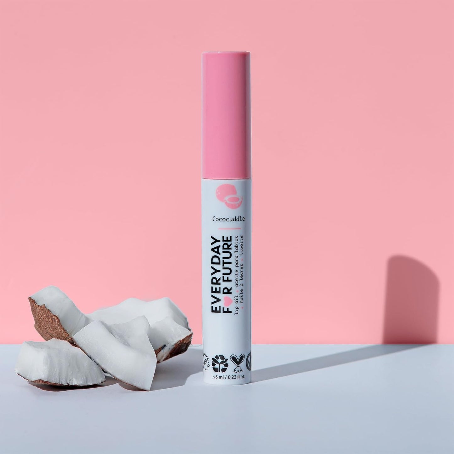 Coconut Lip Oil | Clear Transparent Lip Treatment with Coconut Oil | Moisturizing Lip Oil | Vegan & Cruelty Free Lip Oil | 99% Natural Lip Oil | Piรฑa Colada 5 ml (Transparent)