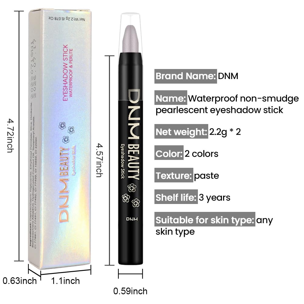 evpct 2Pcs Cream Eyeshadow Sticks Set for Eyes Waterproof, Cocoa Shimmer & Smoky Amethyst Shimmer Matte Eye shadow Stick Pencil Pen Bulk sombras en crema para ojos 21+24