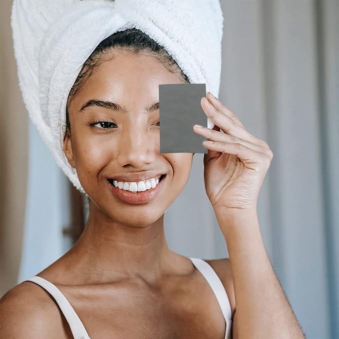 103 PCS Volcanic Roller Oily Skin Oil Control On The Go Volcanic Face Roller Oil Absorbing Volcanic Roller with Oil Blotting Sheet Paper for Oily Skin Care Oil Control Film Tissues (Type2)