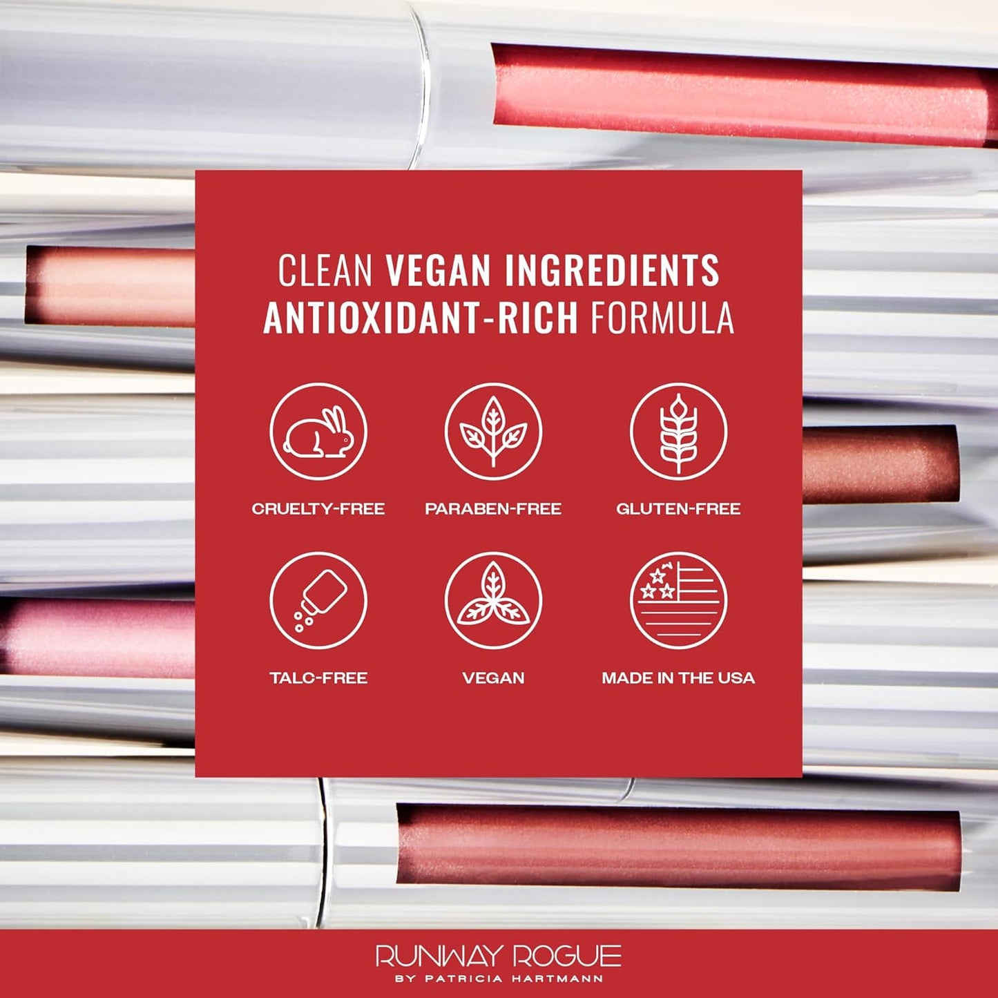 Runway Rogue LuxGloss Lip Gloss, High-Pigment Shimmery Rose-Gold Lip Gloss, ‘Fashion Week’