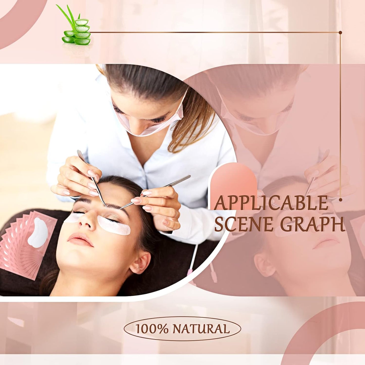 200 Pairs Under Eye Gel Pads Natural Eyelash Extension Gel Pads Patches Kit for Eyelash Extension Supplies Bulk Eyelash Extension Supplies Beauty Tools, Fit Most Eye Shape