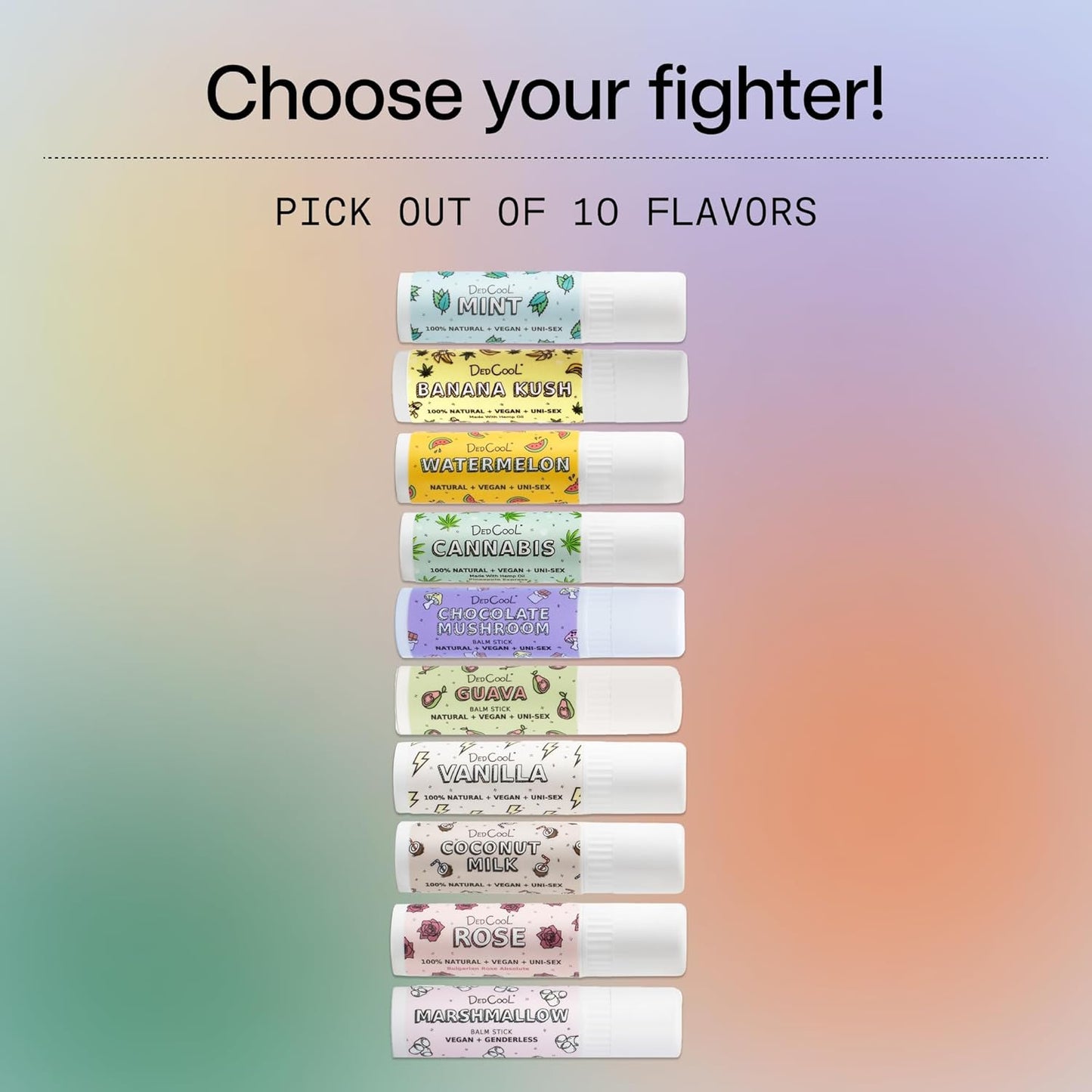 DedCool Lip Balm Stick (Guava) Jumbo, Vegan, Flavored, Coconut Oil Lip Balm, Long Lasting, Moisturization, Hydrates Dry & Chapped Lips, Vegan, Natural, Clean, Non-Toxic, Fragrance For All