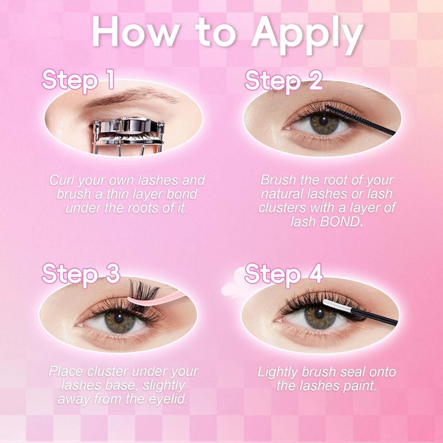 FADLASH Lash Extension DIY Kit Lash Clusters D Curl Cluster Lashes with Lash Bond and Seal Cluster Lashes Glue Remover Lash Tweezers for DIY Eyelash Extension at Home(Kit 80D+100D-0.07D-12-18MIX)