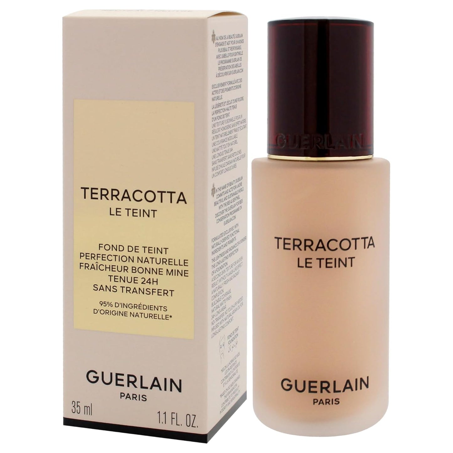 Guerlain Terracotta Le Teint 24H Wear No-Transfer Foundation - 3.5N Neutral by Guerlain for Women - 1.1 oz Foundation