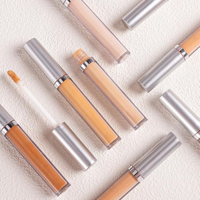 Kaely 2Pcs Hydrating Concealer Wand,Full Coverage Liquid under Eye Concealer,Long Lasting Waterproof Primer Makeup for Dark Circles and Puffiness Trouble Spots Redness,Eye Ring corrector de ojeras 03