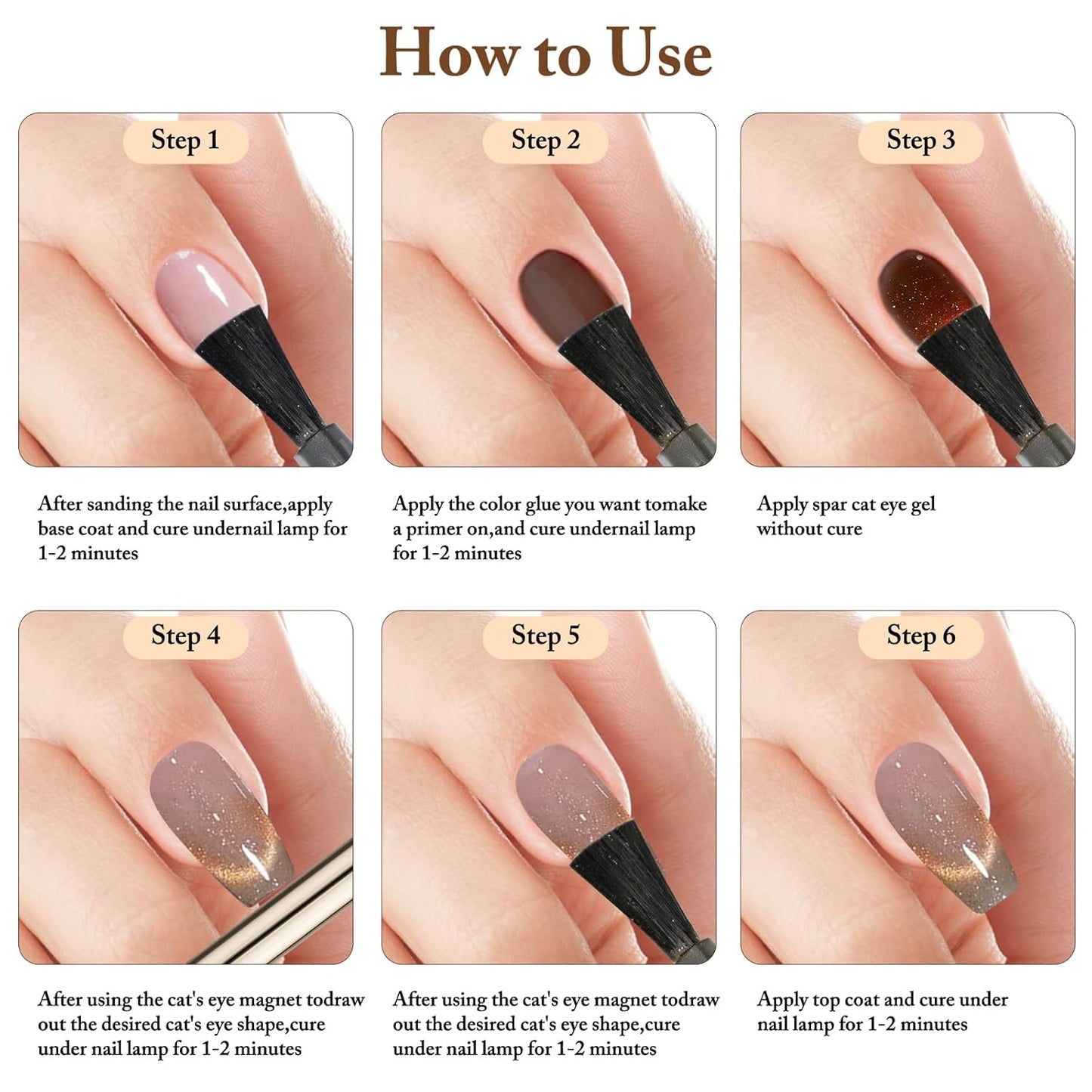 Cat Eye Gel Nail Polish 8ml, Long-Lasting Magnetic Cat Eye Gel 13