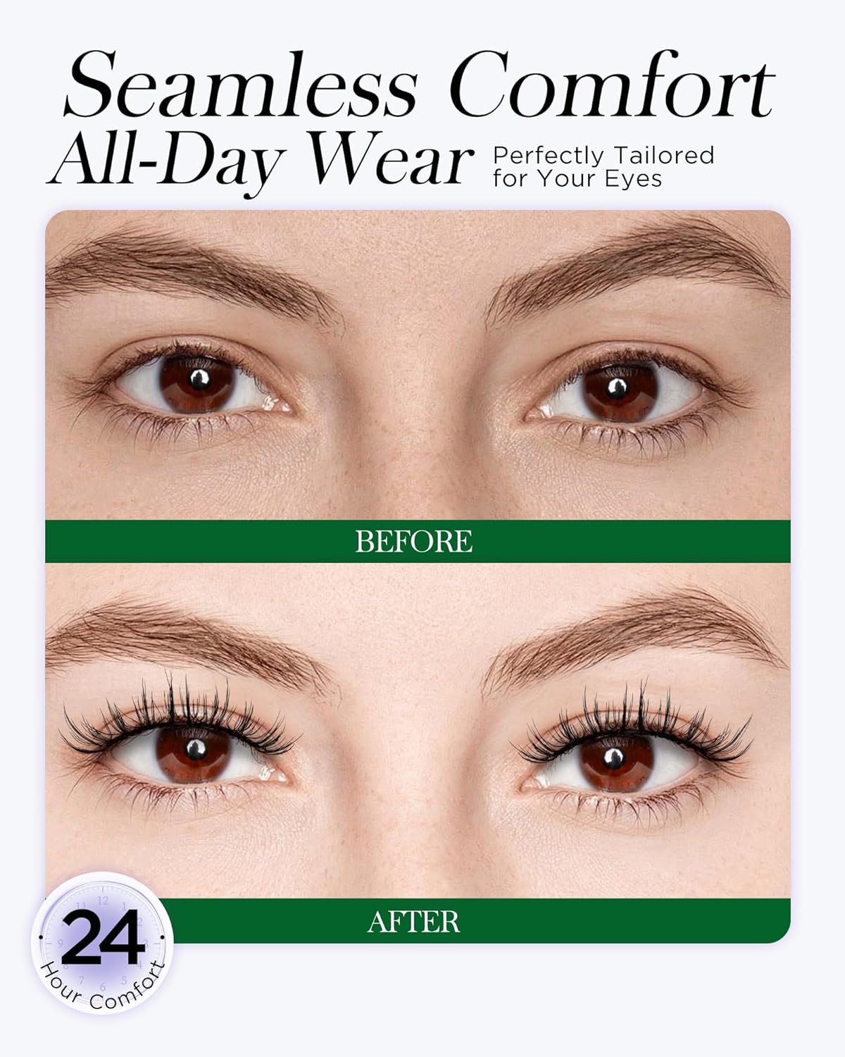 BEYELIAN Magnetic Eyelashes with Applicator Kit, Reusable Natural Look False Lashes, No Glue Needed Soft Magnetic Lashes for Eye MAGIC-14 (Lightweight & Comfortable)