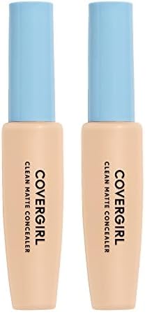 COVERGIRL - Clean Matte Concealer, Oil-Free, Lightweight Formula, Blendable, Natural-Looking Coverage, 100% Cruelty-Free (Pack of 2)