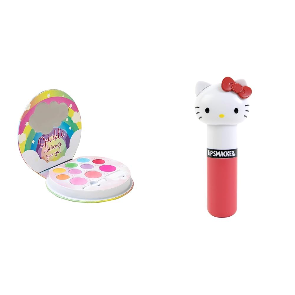 Lip Smacker Unicorn Eyeshadow Palette & Hello Kitty Cheerful Cherry Lip Balm Bundle