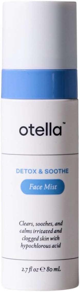 Detox & Soothe Face Mist with Hypochlorous Acid | Reduces Redness & Breakouts | pH Balance & Skin Cleansing for Active Lifestyles | TSA Approved, 2.7 oz | Clean Ingredients