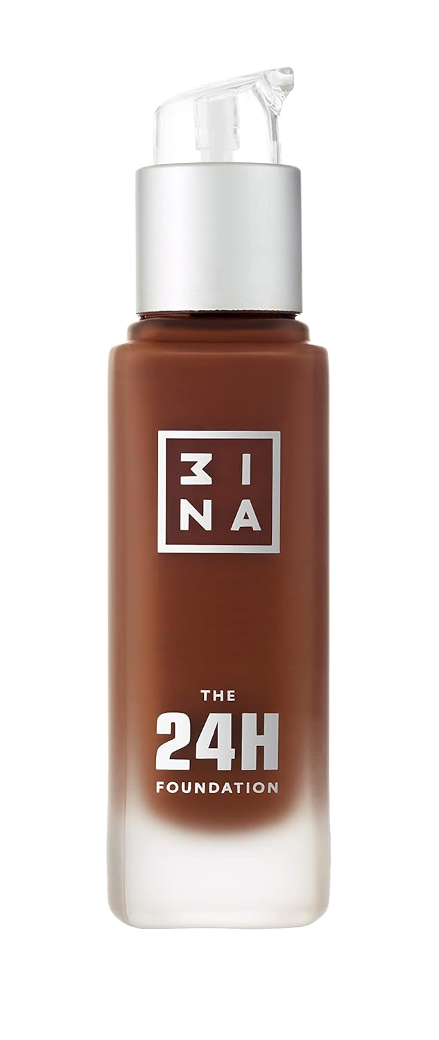 3INA The 24H Foundation 678-24H Long-Wearing Formula - Medium To High Buildable Coverage - Smooth Matte Finish - Expanded Shade Selection - Waterproof, Cruelty Free, Vegan Makeup - 1.01 Oz