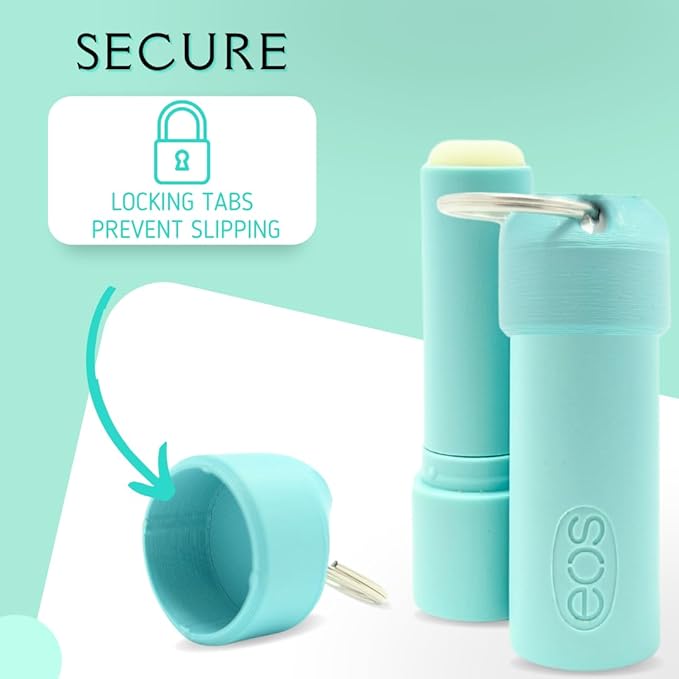 Keychain Holder EOS Lip Balm Stick (Keychain Only) - Travel Size Lip Balm Chapstick - Healing Stick - Made in USA