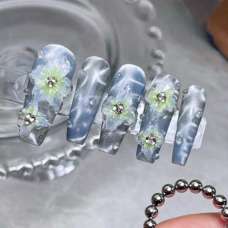 10Pcs Round Cat Eye Magnet Beads for Nails – Strong Magnetic Beads for Cat Eye Gel Polish, Water Ripple Nail Art Tool Set