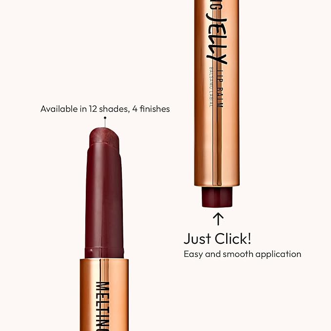 KISS NEW YORK Professional Melting Jelly Lip Balm, High Shine & Moisturizing Lip Stick, Long Lasting, Plumping Effect Look, Non-Sticky & Not Cakey, Easy Application & Natural Coverage (Mocha)