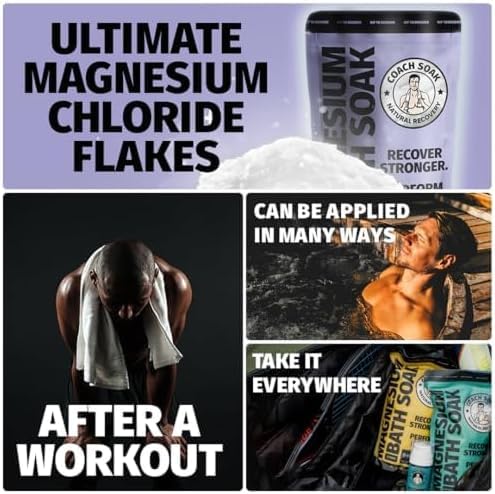 5 Pack Bundle: Coach Soak Recovery Bath Soak, Epsom Salt Bulk, Bath Salts Bulk, 5 Pack Bundle - Total of 15 Pounds (Mixed Bundle)