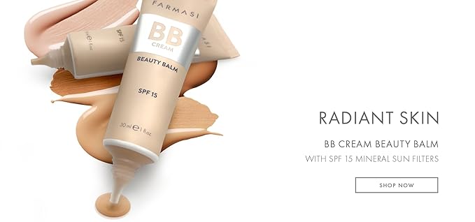 FARMASi Make Up BB Cream Beauty Balm, Full-Coverage Foundation, Concealer, Moisturizer BB Cream for All Skin Types, 1 fl. oz. / 30 ml (Light)