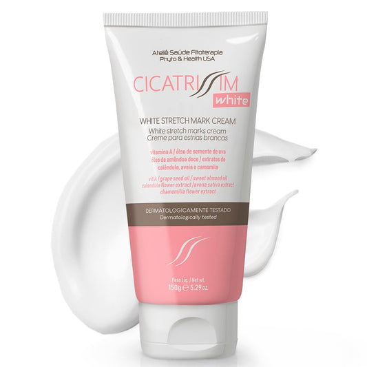 Cicatrissim White Stretch Mark Fade and Removal Cream - Innovative Formula With Pure and Powerful Natural Ingredients From Brazilian Flora - For All Skin Types.