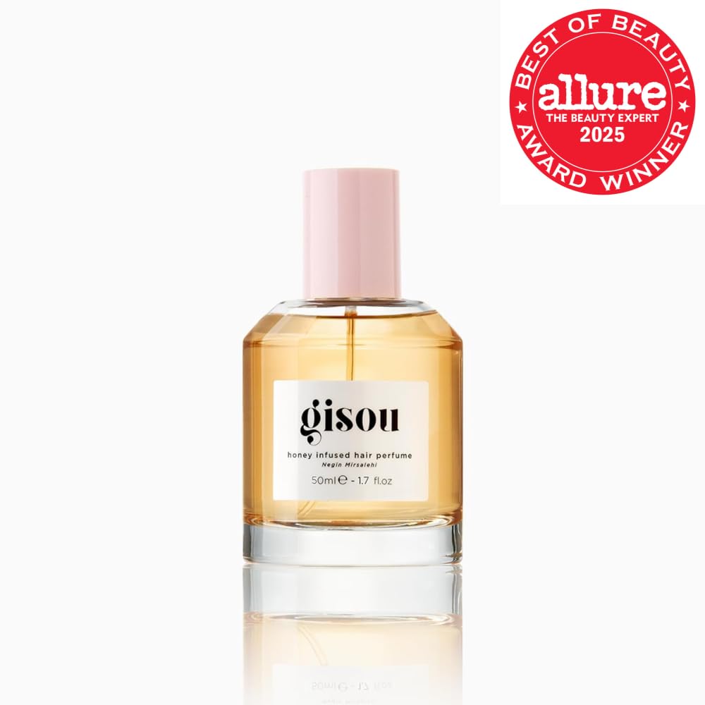 Gisou Honey Infused Hair Perfume, A Delicate Hair Fragrance with Sweet Notes of Honey Blended into Spring Florals, Nourishing and Hydrating Hair Shine Spray (1.7 fl oz)