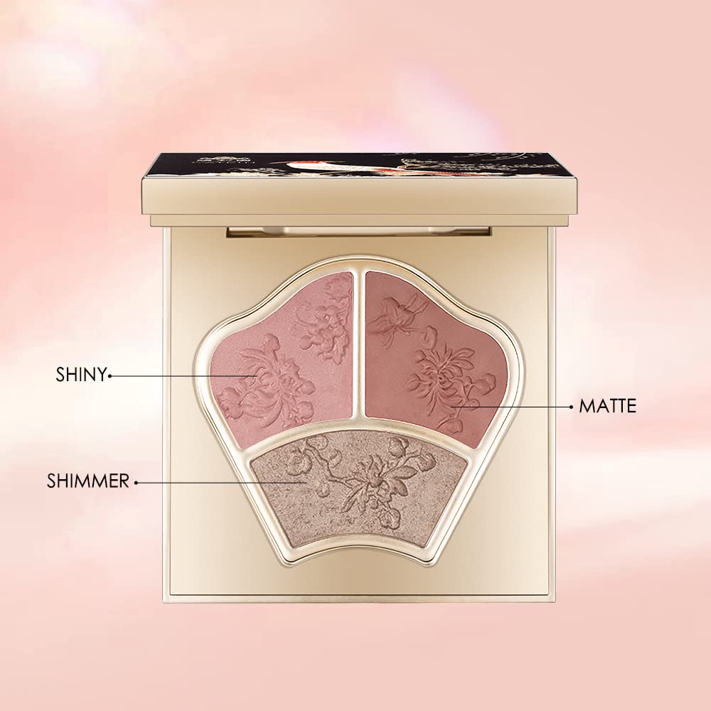 CATKIN Powder Blush Pink Nude Eyeshadow Palette Cheek Highlighter Makeup Palette (C01 Pink)