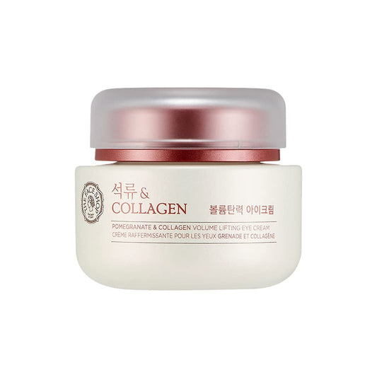 The Face Shop Pomegranate & Collagen Volume Lifting Eye Cream | Ultra-Light Eye Cream for Eye Skin Lifting, Firming & Brightening | Reduce Dark Circles | Deep Hydrating Under Eye Area, 1.69 Fl Oz