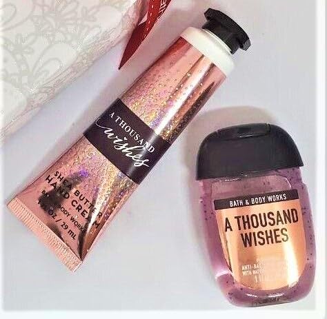 A Thousand Wishes Travel Gift Set - Hand Gel and Hand Cream Arranged Inside a Small Festive Happy Birthday Gift Box