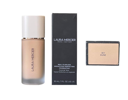 Laura Mercier Women's Real Flawless Foundation, 3C1 Dune, Tan, 1 oz / 30 mL
