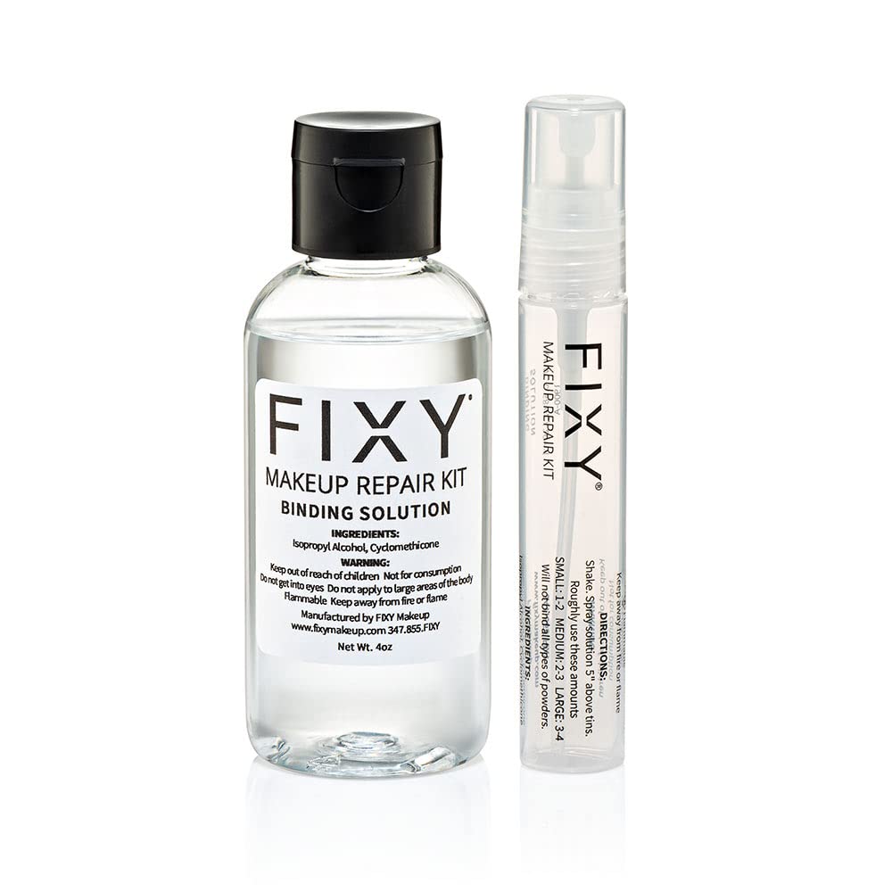 FIXY Makeup Repair Spray - Revive & Restore Pressed Powders, Eyeshadow, Blush, Bronzers & Highlighter | Retains Color | 4oz Vegan Solution, Fragrance-Free, Paraben-Free
