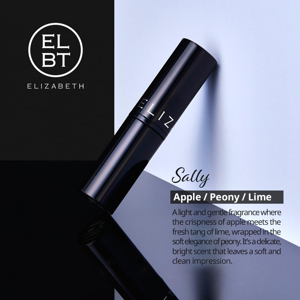 ELBT Solid Perfume Stick ㅣ Long Lasting Vegan Balm Fragrance for Women & Men ㅣ Portable Alcohol-Free Scent ㅣ Sally - Apple, Peony & Lime