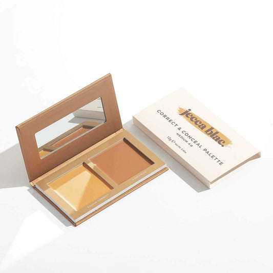 Jecca Blac Correct and Conceal Medium Coverage Palette, Lightweight Long Lasting Formula, Medium To Full Coverage, Gender Neutral and LGBTIQA+ Inclusive Make Up, Medium 4.0, 12g