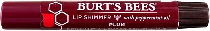 Burt's Bees Lip Shimmer, Plum, 0.09 Ounces each (Value Pack of 5)