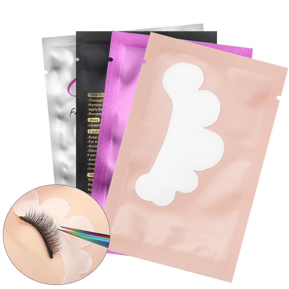 100 Pair Cloud Shape Eye Under Gel Pads Eyelash Extensions Patches,Lash Extension Lint Free Under Hydrogel Eye Mask Pads Beauty Tools (Purple)