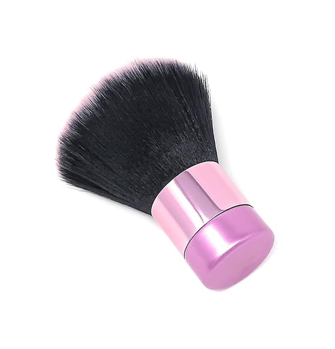 Luxurious and Large Soft Fluffy Powder Brush, Use as a Spray Tan Finishing Tool, Multipurpose Face and Body Barber and Beauty Tool, Large Kabuki Brush by BevyGold (Pink)