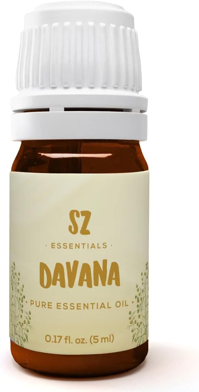 Davana Essential Oil - 100% Pure & Undiluted - Extracted from Artemisia Pallens- Sweet and Sour, Dried-Fruity, and Watermelon-Like Aroma Therapeutic Grade & Vegan - 0.17 oz (5 ml)