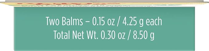 Burt's Bees Medicated Lip Balm, With Eucalyptus Oil and Menthol, Tint-Free, Natural Origin Lip Care, 2 Tubes, 0.15 oz.