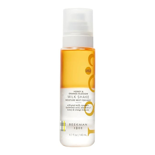Beekman 1802 Honey & Orange Blossom Milk Shake - Body Mist - 4.7 fl. oz - With Hyaluronic Acid & Jojoba Oil - Instantly Moisturizes, Hydrates & Softens - Good for Sensitive Skin - Cruelty Free