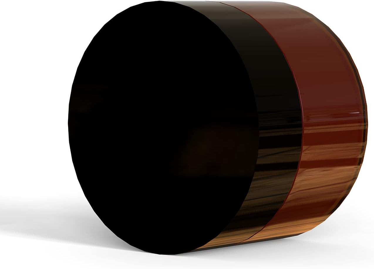 8 oz Amber Plastic Cosmetic Jars Leak Proof Container with Black Lid for Cream, Lotion, Powder, ointment, Beauty Products etc, 12 Pcs.