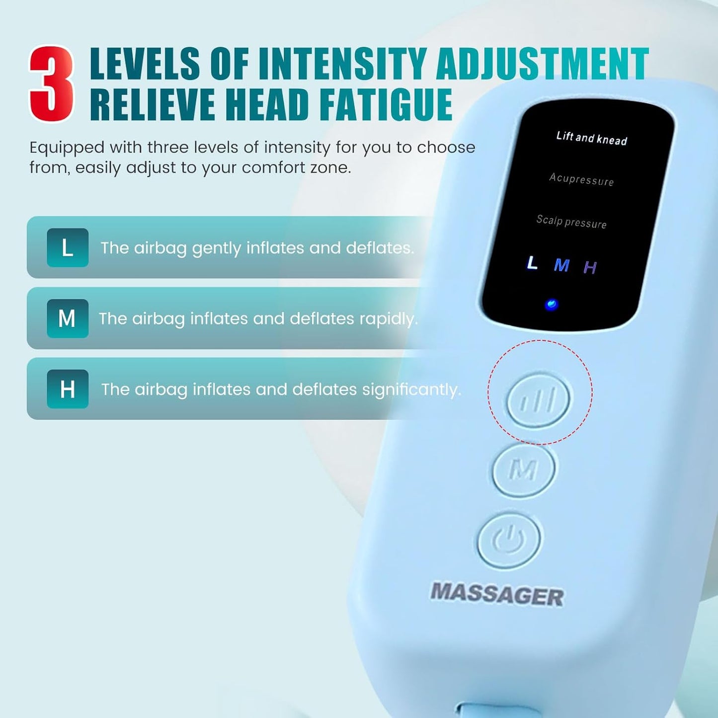 Head Massager Scalp,Rechargeable Massager for Head,Portable Electric Percussion for Deep Relaxation & Stress Relief,Great Gift for Mom and Grandma