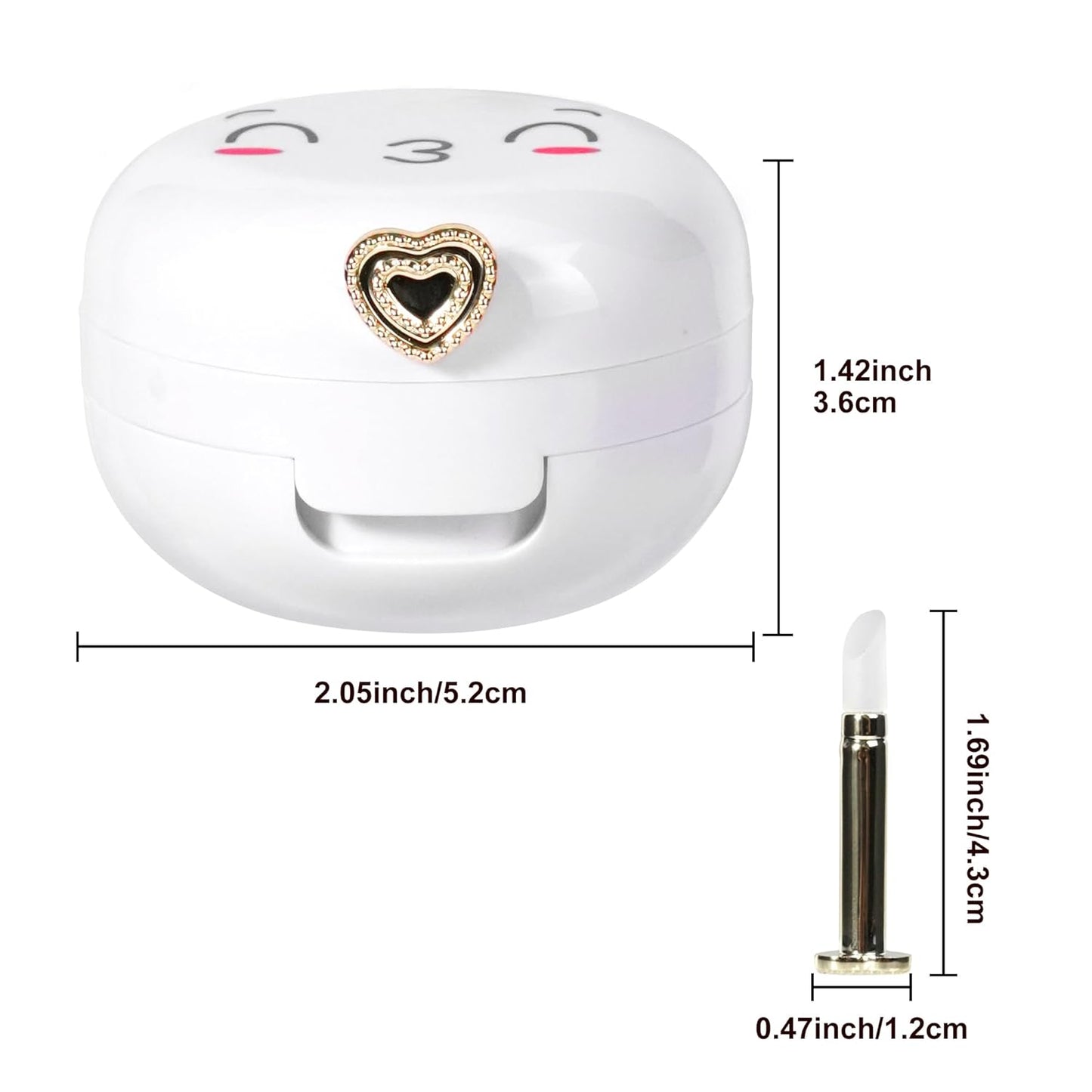 2 Pack Lip Balm Containers,Plastic Portable Empty Lip Balm Container with Mirror and Silicone Lip,Empty Lipstick Dispenser Box for Travel,Home