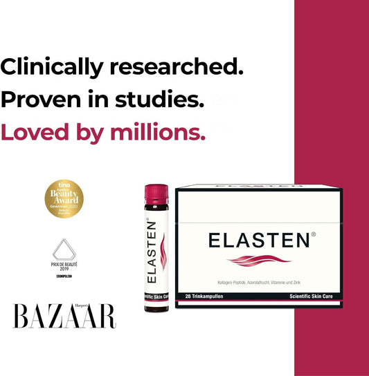 Clinically Tested Collagen Complex for Radiant Skin from Within – Reduces Fine Lines – Supports Connective Tissue – 28 Liquid Collagen Ampoules (0.85 Fl Oz / 25ml Each)