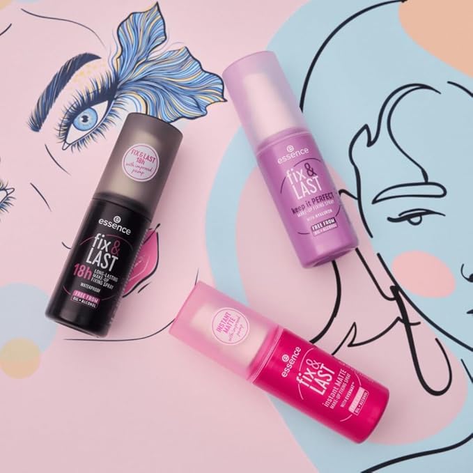 essence | Fix & Last Instant Matte Makeup Fixing Spray | Shine Control & Long-Wearing Formula | Vegan & Cruelty Free