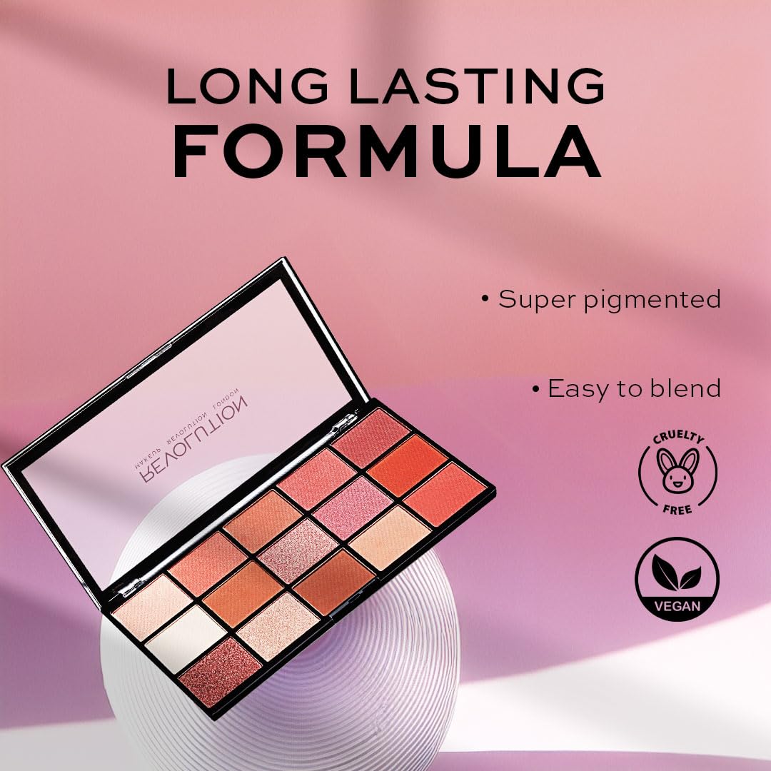 Makeup Revolution Eyeshadow Palette, Reloaded Iconic Newtrals 2, Face Make Up, Compact Eye Shadow Palette by Revolution Beauty