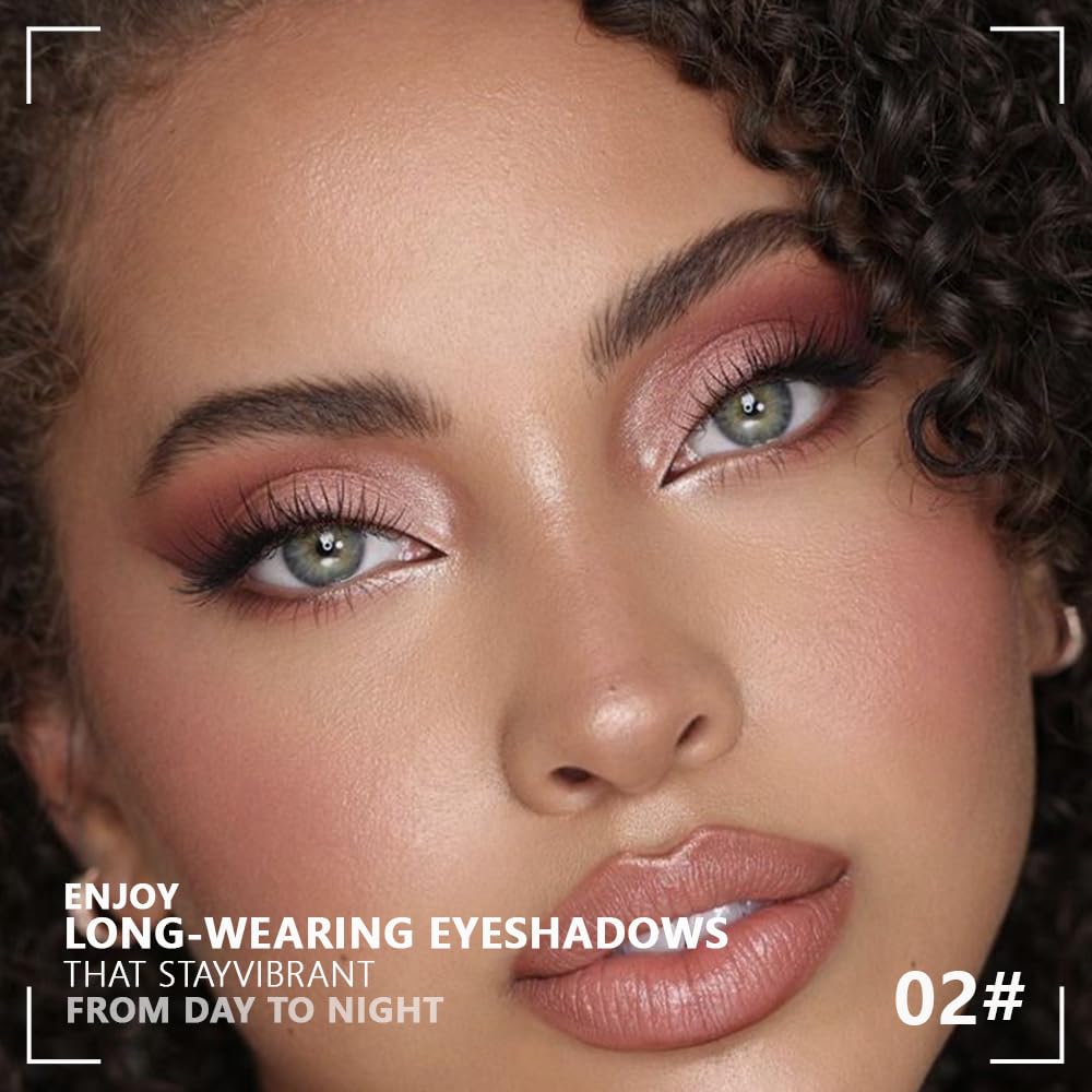 evpct Eyeshadow Quad Palette, Nude Pink Dark Mauve Plum Voilet Lavender Purple Glitter Shimmer Metallic Matte High Pigment Mini Eye shadow Palette Makeup for older Women, Vegan Cruelty-free, Romance