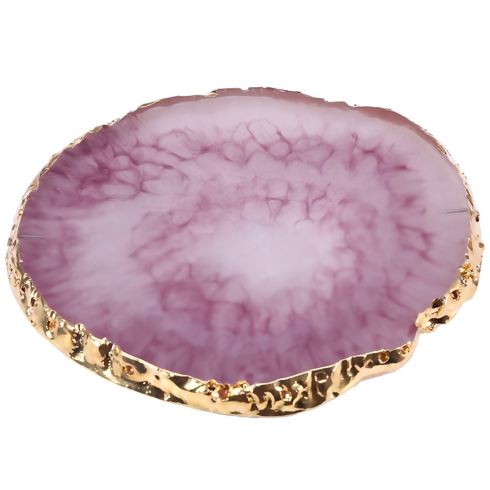 Nail Art Palette, Natural Resin Stone Nail Art Palette for Painting Placing Things Making Nail(Rose red)