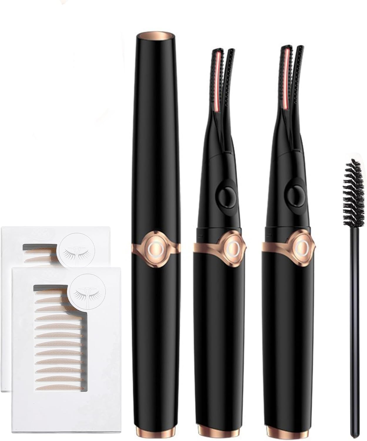 Electric Eyelash Curlers, 2025 New Heated Eyelash Curler, Eyelash Curler for Women, with 8s Fast Heating, 3 Adjustable Temperatures, USB Rechargeable for Long-Lasting Curls (2Pcs Black)