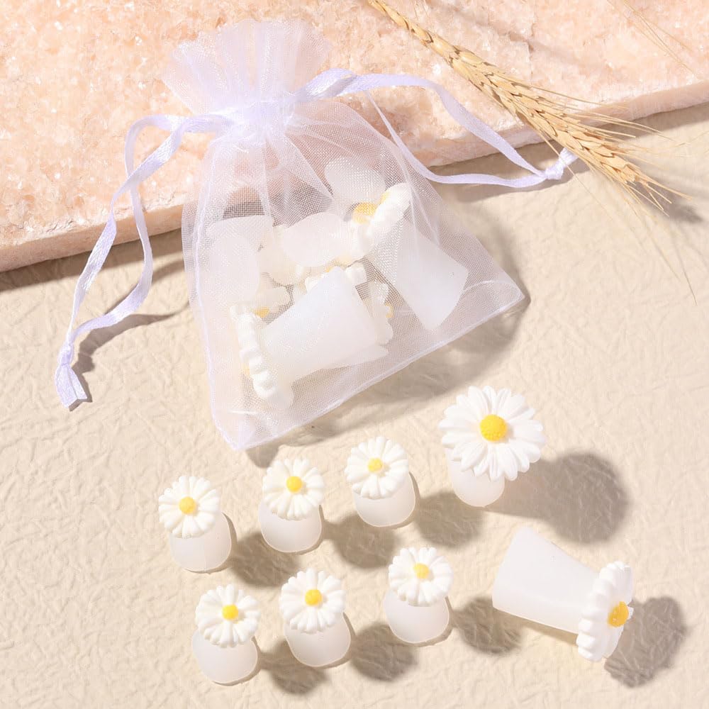 32PCS Silicone Toe Separators for Pedicure, Cute Daisy Flower strawberry Pearl Shaped Toe Nail Spacers for Pedicures Nail Art Salon Tools Nail Art Accessories