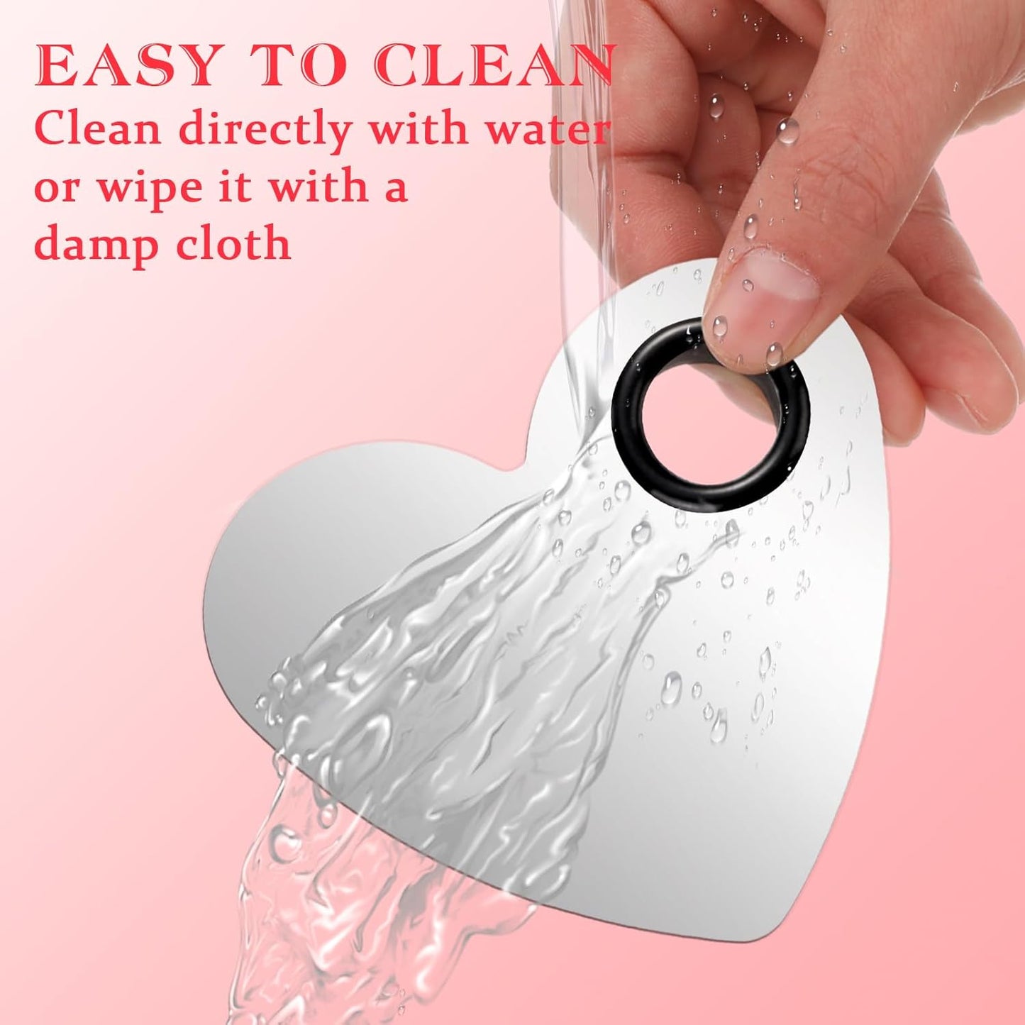 2 Pcs Stainless Makeup Mixing Palette,Tool for Mixing Foundation Nail-Art,Palette with A Stick,Storage Bag,Beauty Salon Color Cream Mixing Palette,Makeup Artist,Makeup Enthusiast (Heart Shaped)