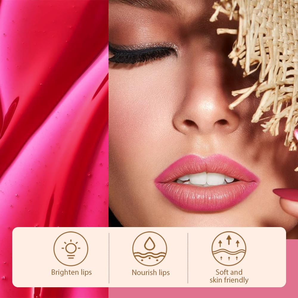 Peel Off Matte Liquid Lip Gloss Stain-Lip Liner with Tweezer, Delicate Pink Peel Off Lip Stain, Long Lasting & Waterproof Lipstick Tattoo, Transfer-Proof Lip Gloss for All Skin Types (00#, 1Pcs)